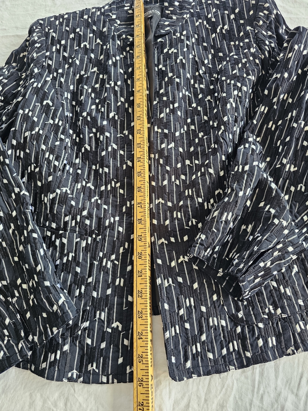 Jones New York Black & White Patterned Jacket Size 18 - Picture 6 of 8